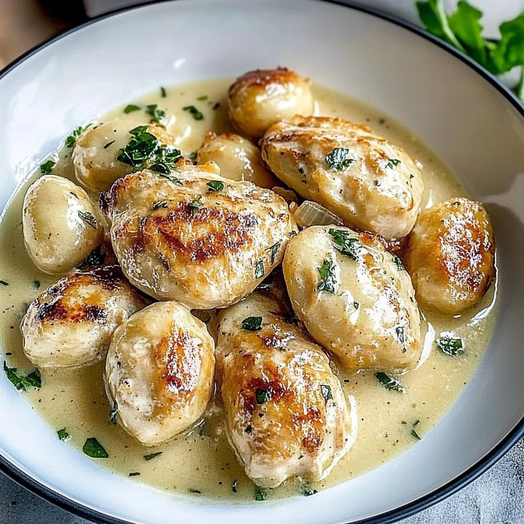 Recipe preparation for Lemon Ricotta Cottage Cheese Chicken Gnocchi