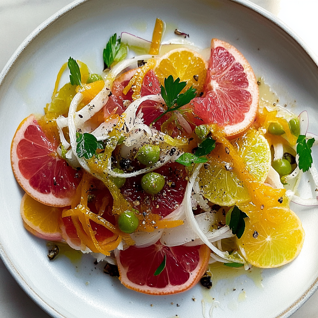 Recipe preparation for Winter citrus & fennel salad
