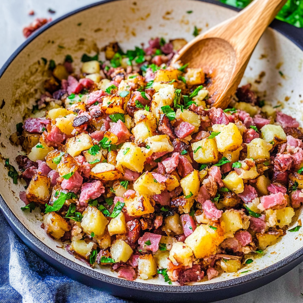 Recipe preparation for Homemade Corned Beef Hash Recipe