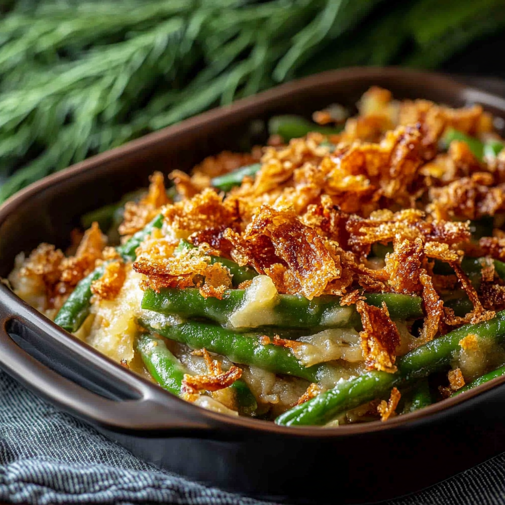 Recipe preparation for Garten’s Green Bean Casserole