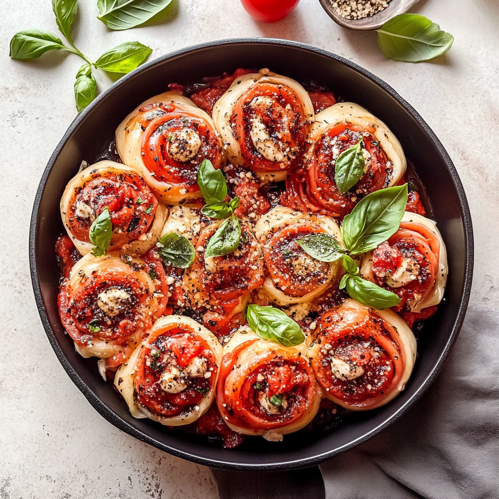Recipe preparation for Caprese Rolls
