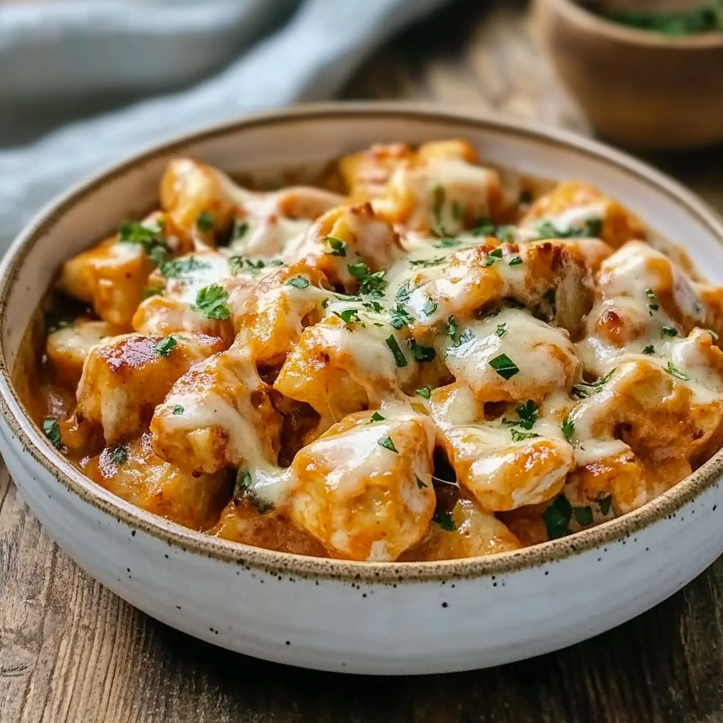 Recipe preparation for High Protein Cheesy Chicken & Potatoes