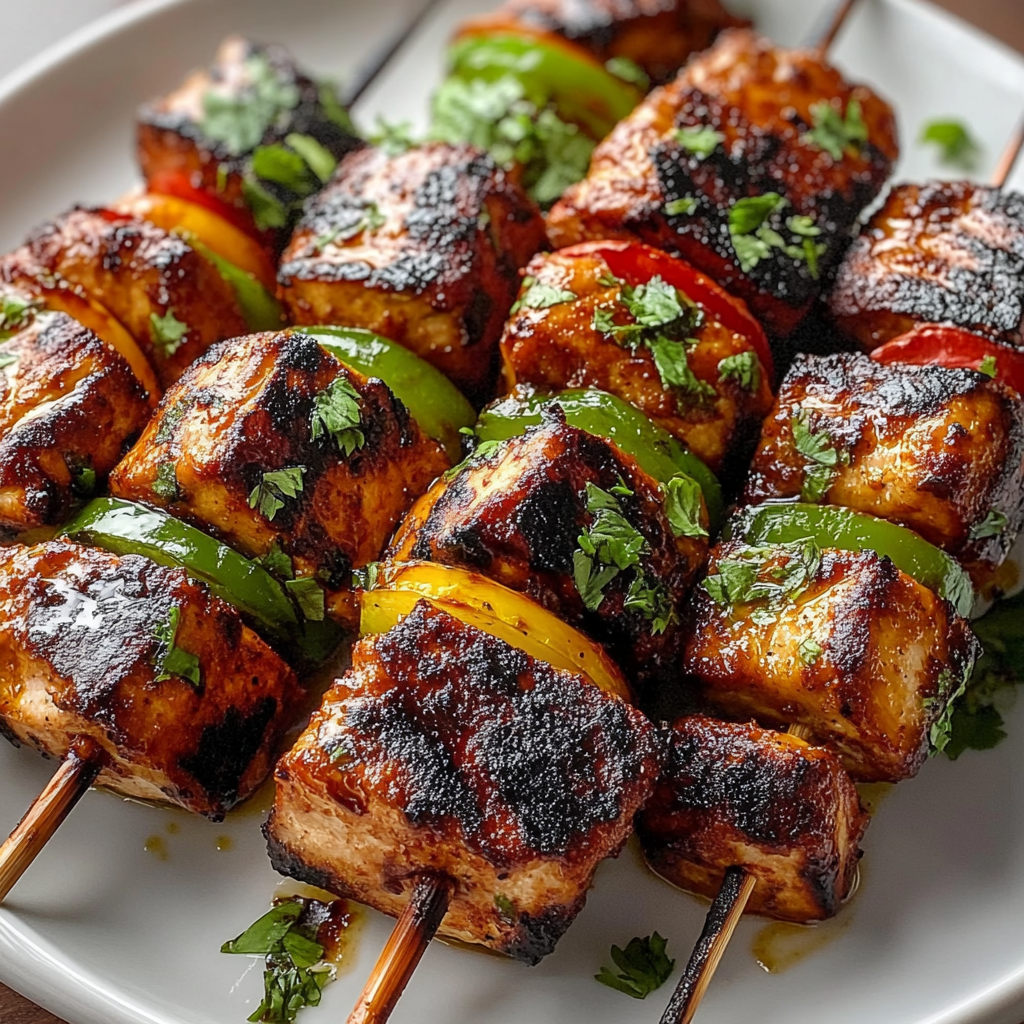 Recipe preparation for Chipotle Lime Chicken Skewers