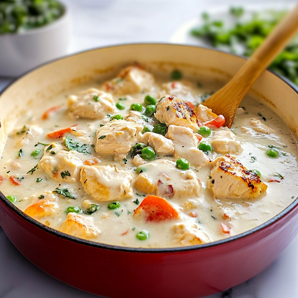 Recipe preparation for chicken a la king