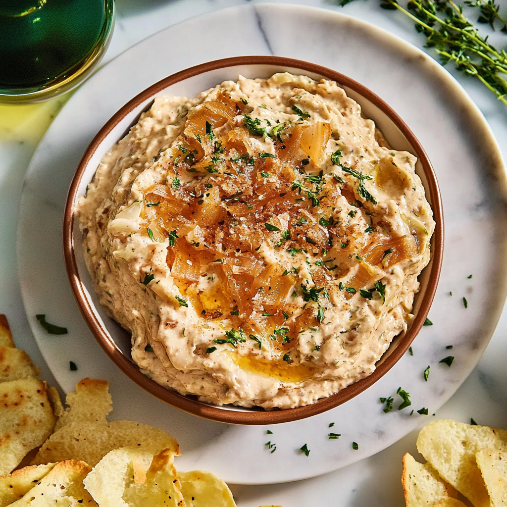 Recipe preparation for Caramelized Onion Dip