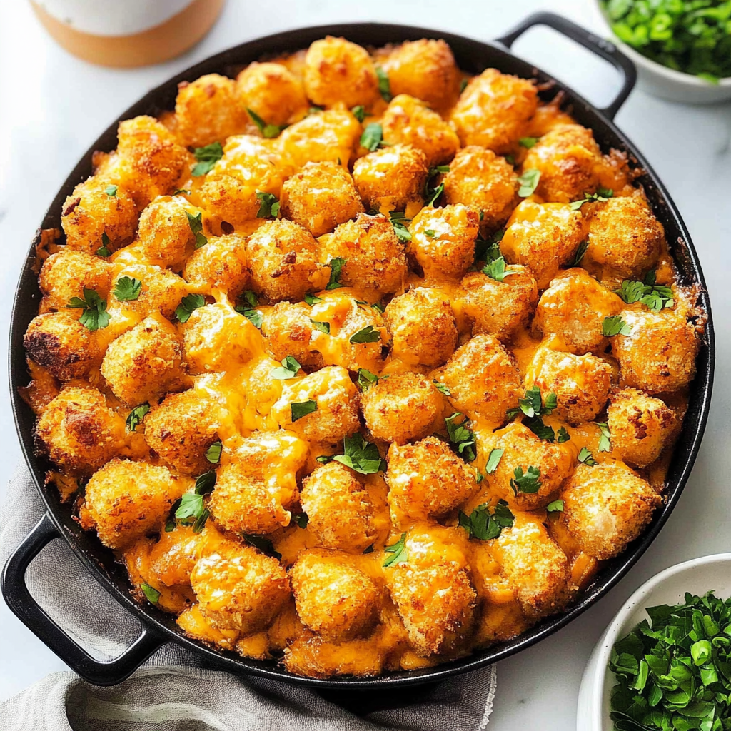 Recipe preparation for Chicken Tater Tot Casserole