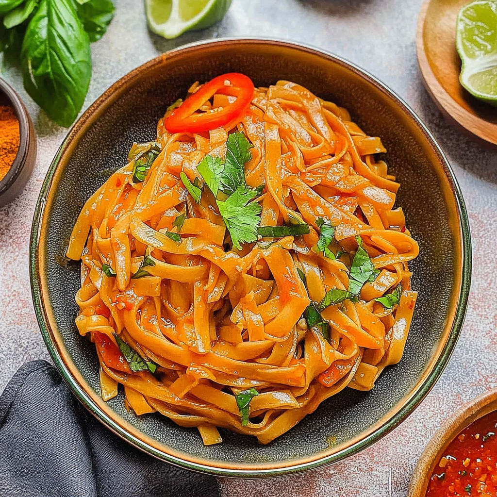 Recipe preparation for drunken noodles