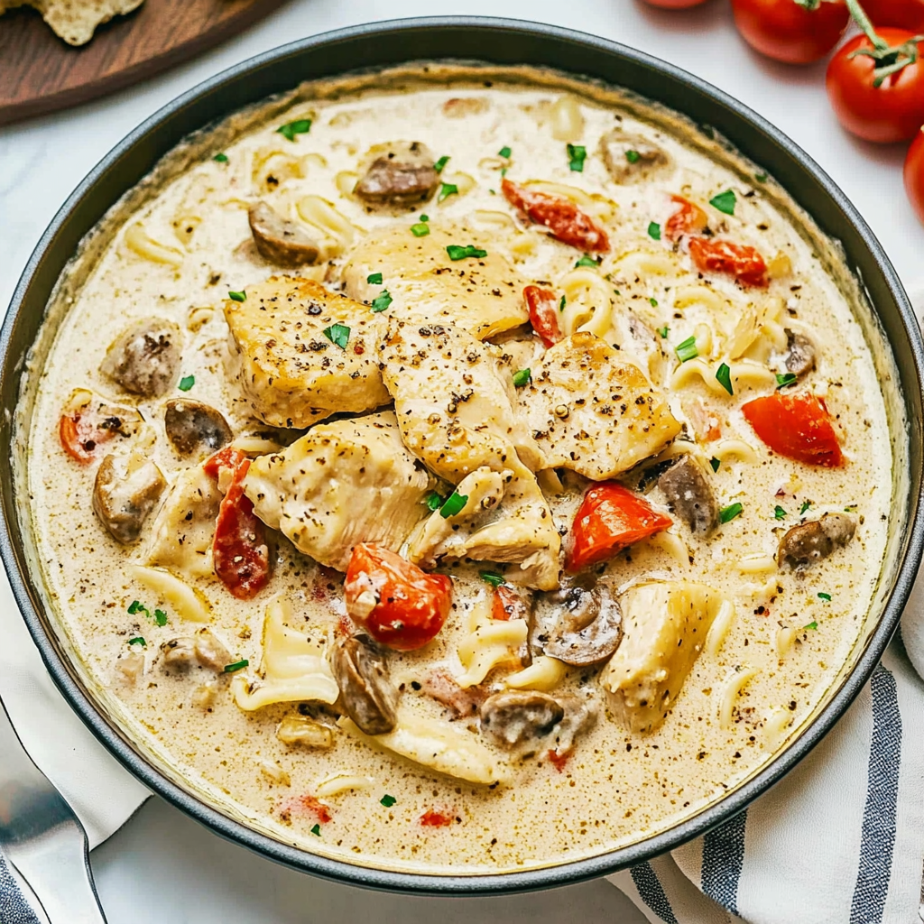 Recipe preparation for chicken à la king recipe