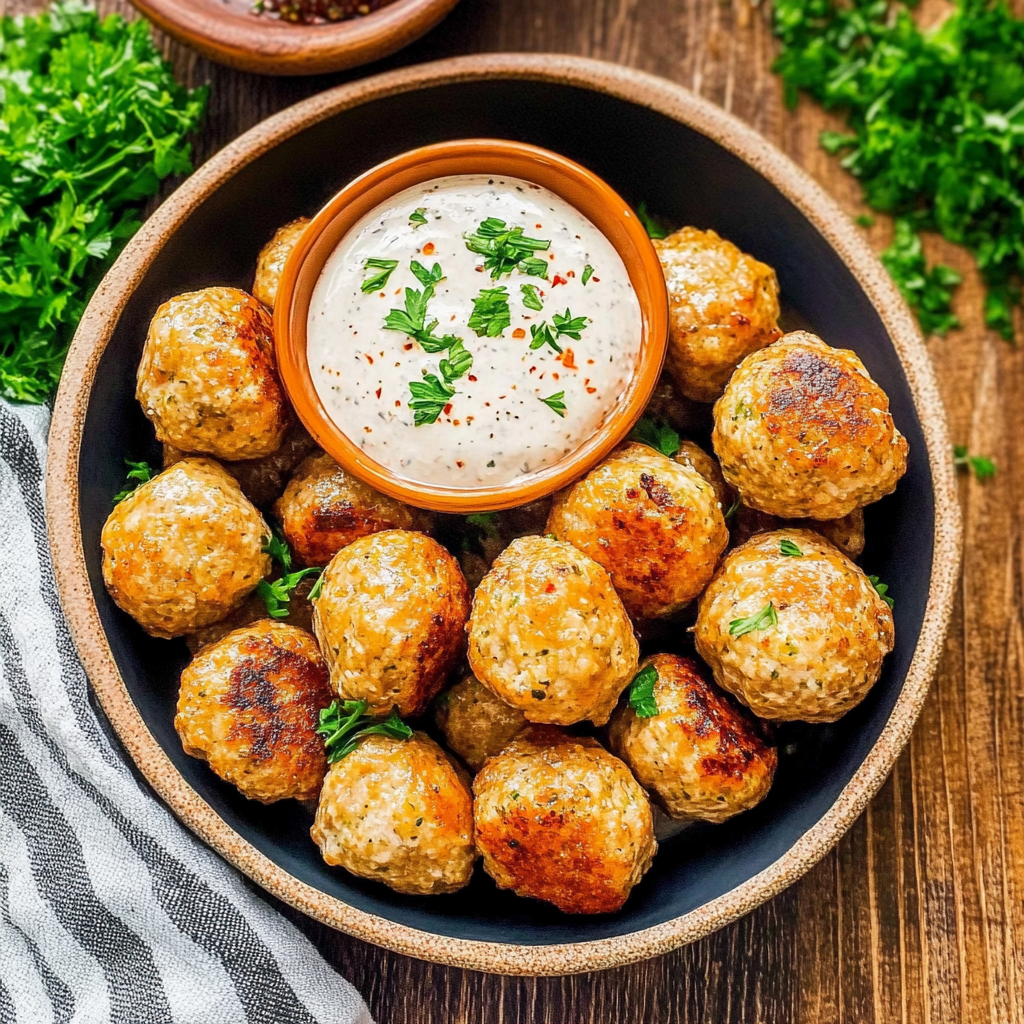 Recipe preparation for Ranch Chicken Meatballs