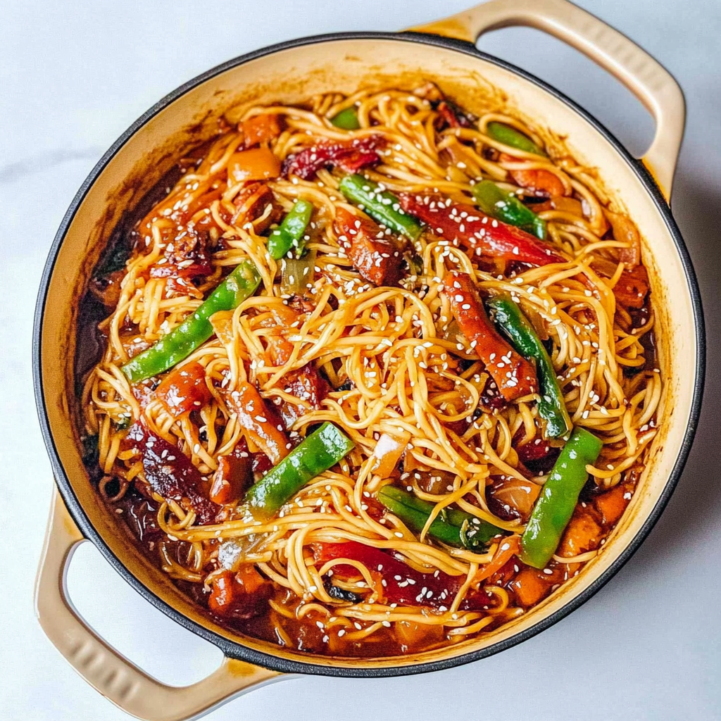 Recipe preparation for pork lo mein