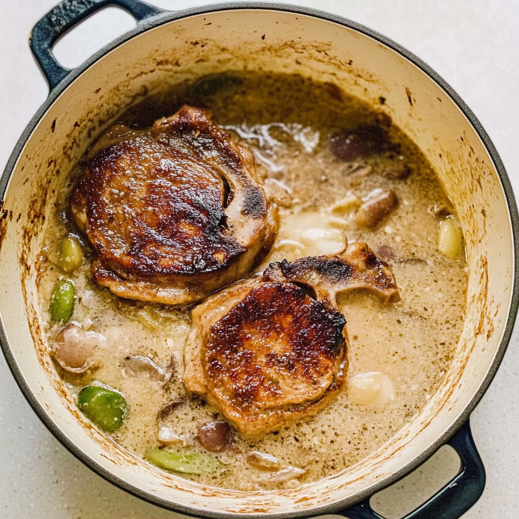 Recipe preparation for smothered pork chops