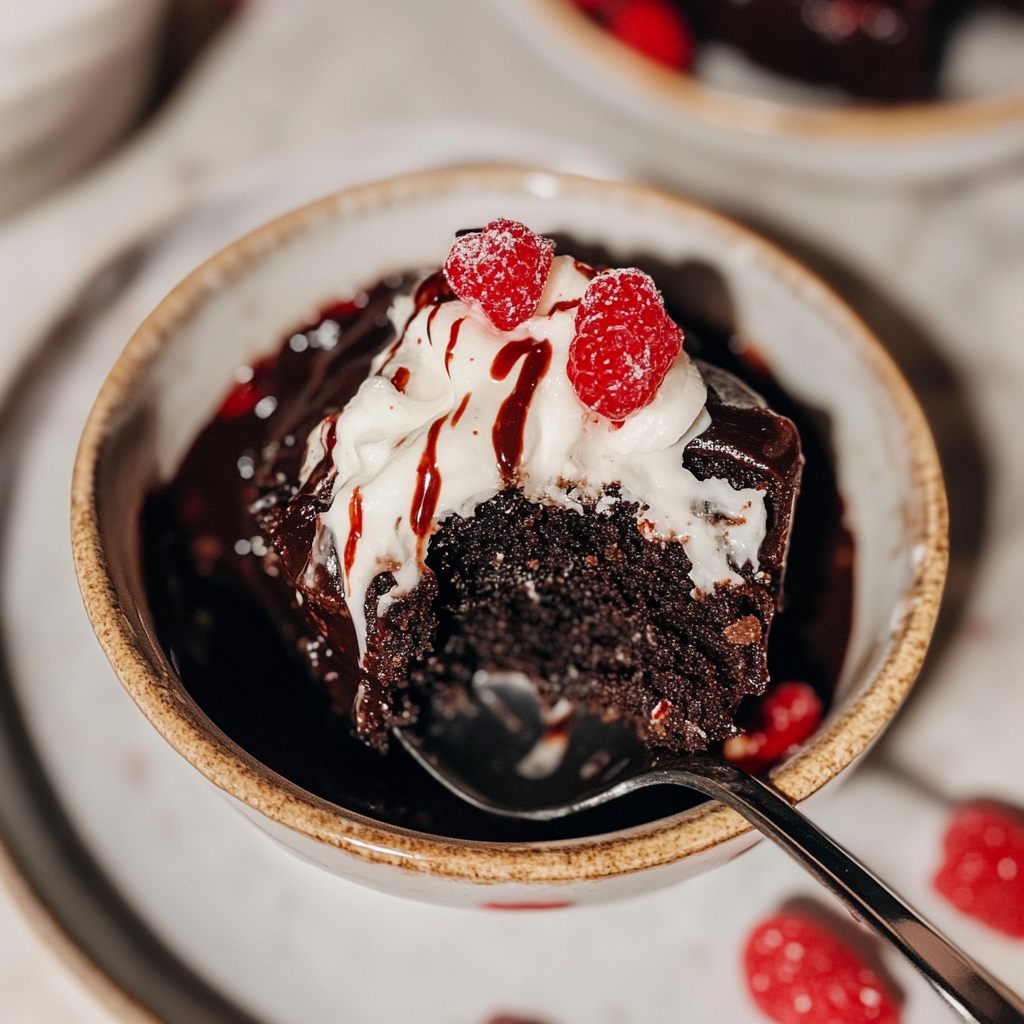 Recipe preparation for Chocolate Peppermint Mug Cake
