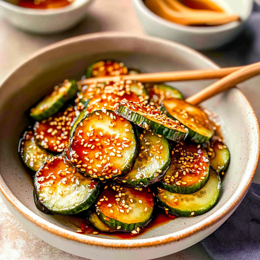 Recipe preparation for korean cucumber salad
