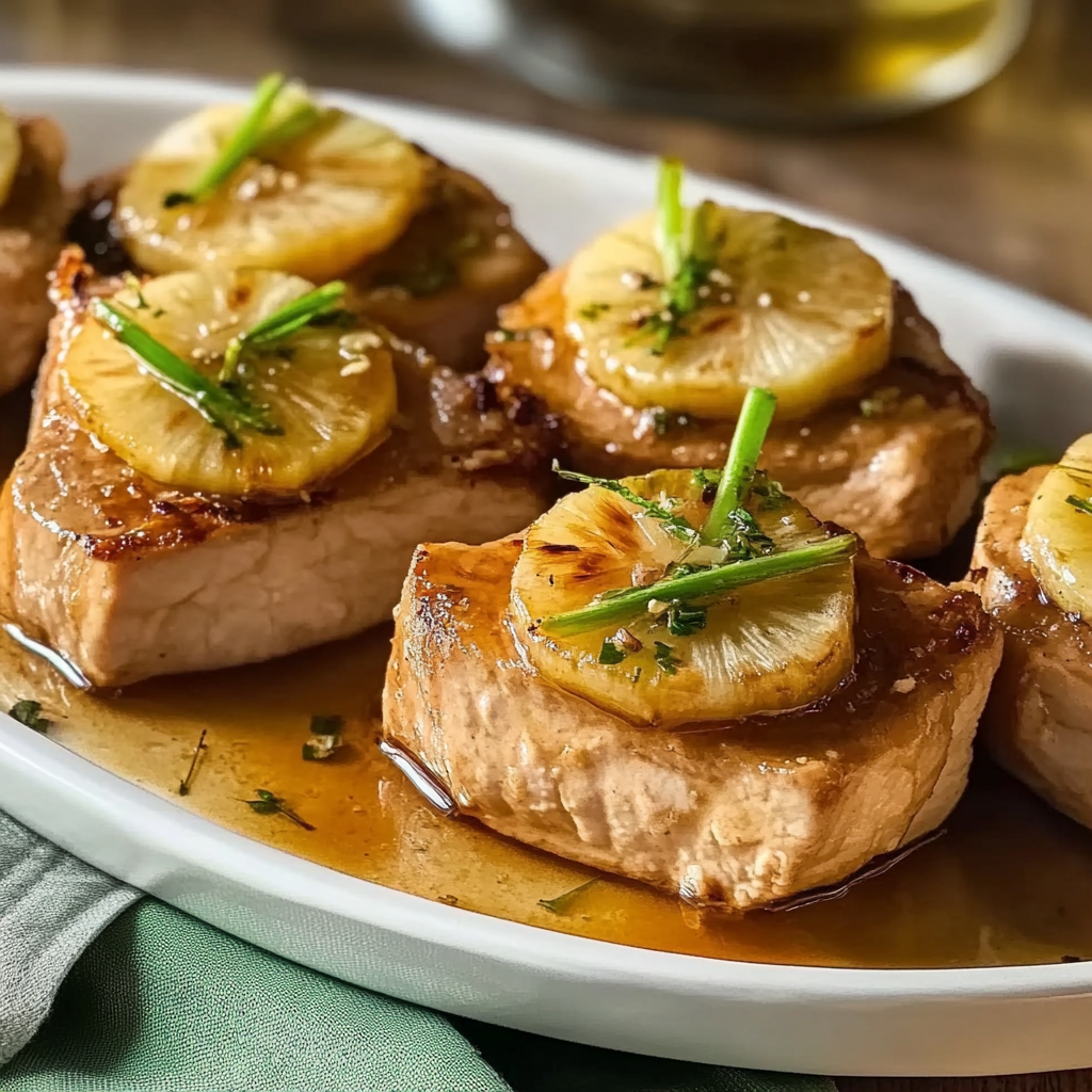Recipe preparation for Baked Teriyaki Pork Tenderloin with Pineapple