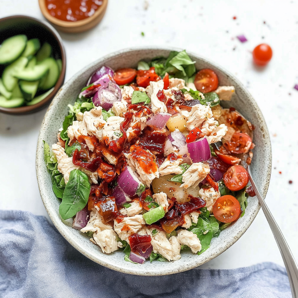 Recipe preparation for healthy blt chicken salad