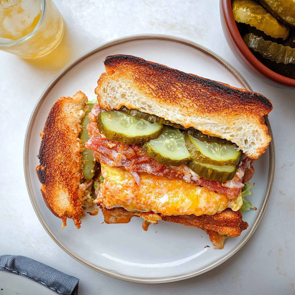 Recipe preparation for pickle sandwich