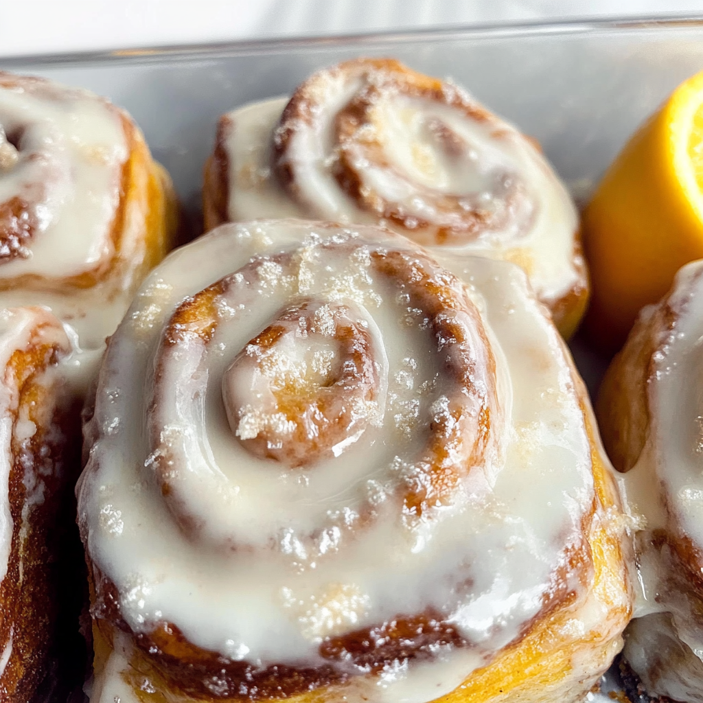 Recipe preparation for orange cinnamon rolls