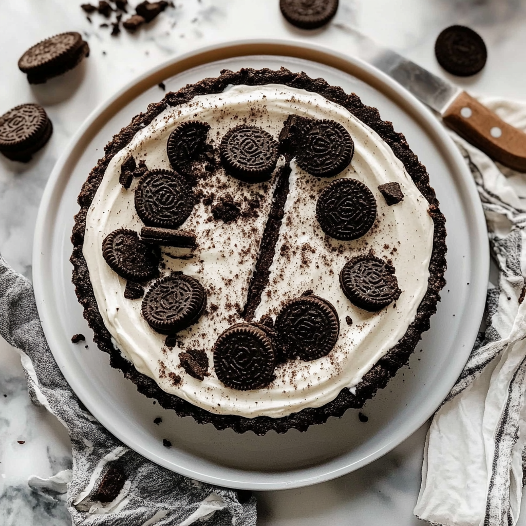 Recipe preparation for No-Bake Oreo Pie – Only 3 Ingredients
