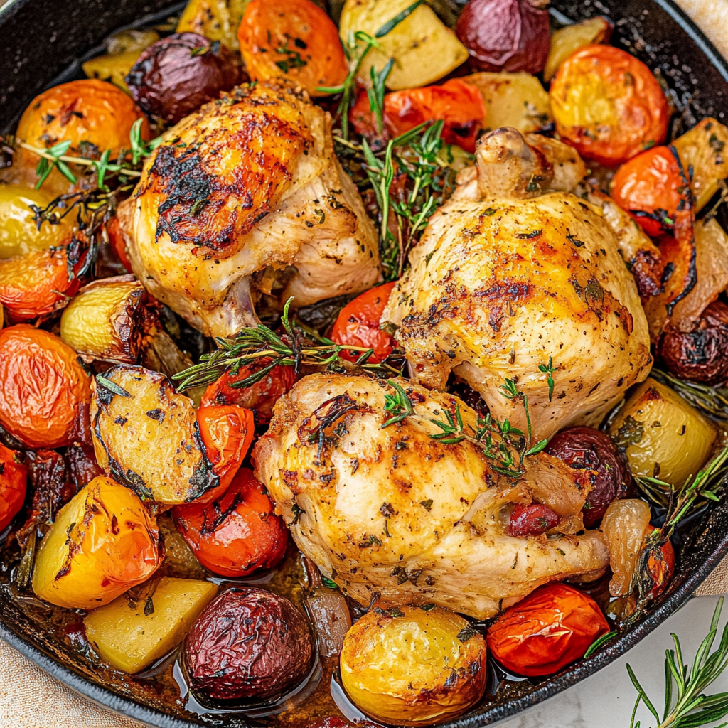 Recipe preparation for Classic Roast Chicken with Winter Vegetables