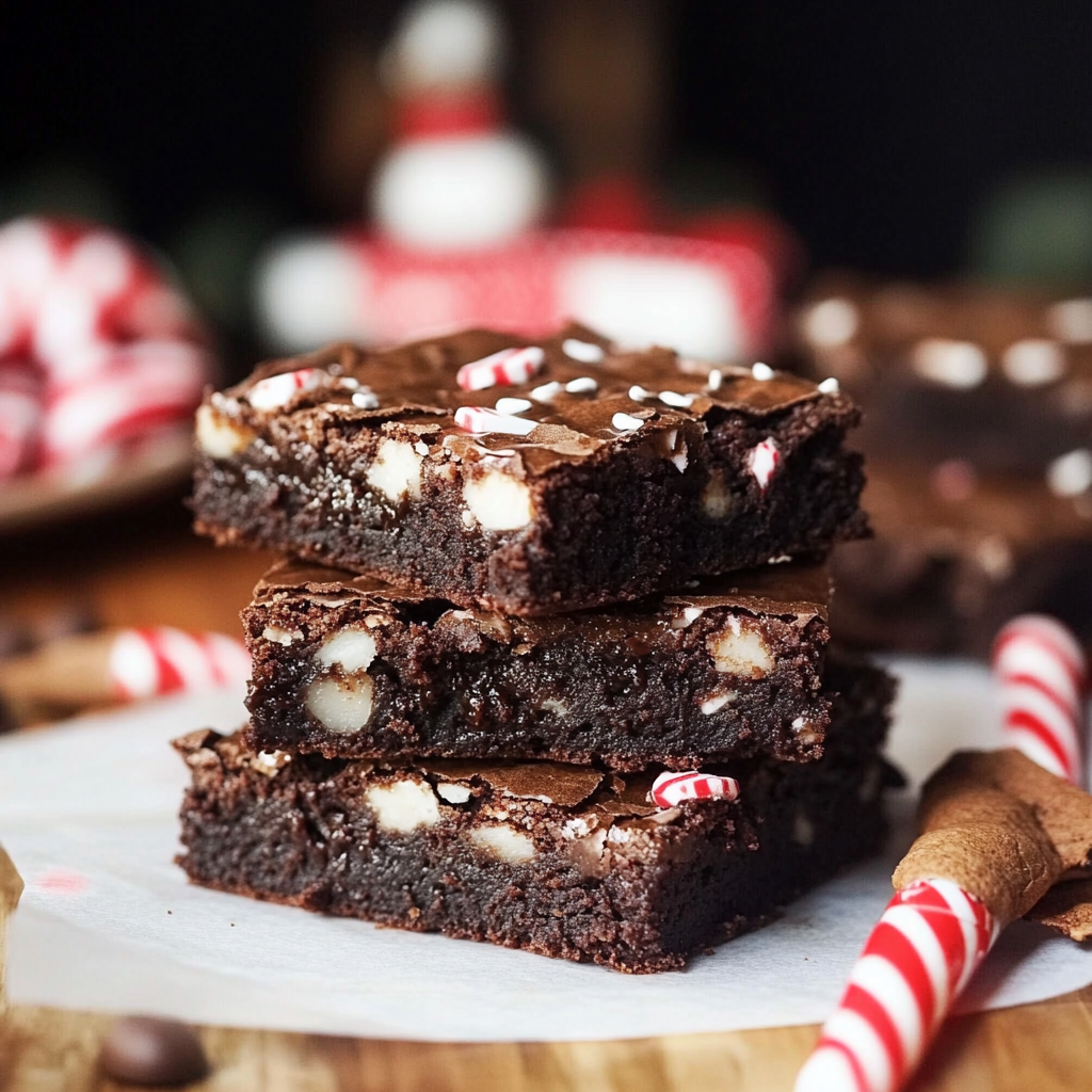 Recipe preparation for Holiday Peppermint Mocha Brownies