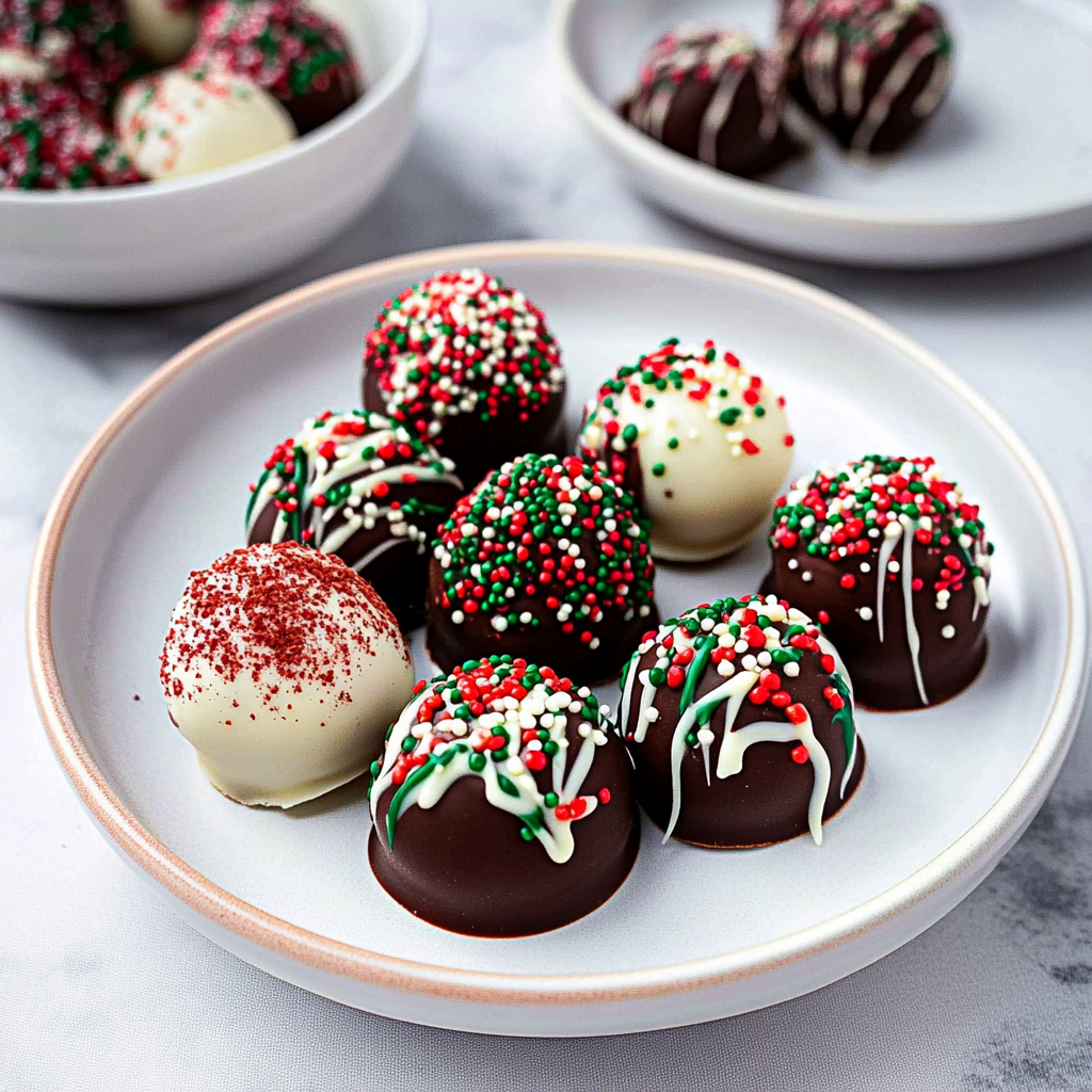 Recipe preparation for Festive Chocolate Truffles