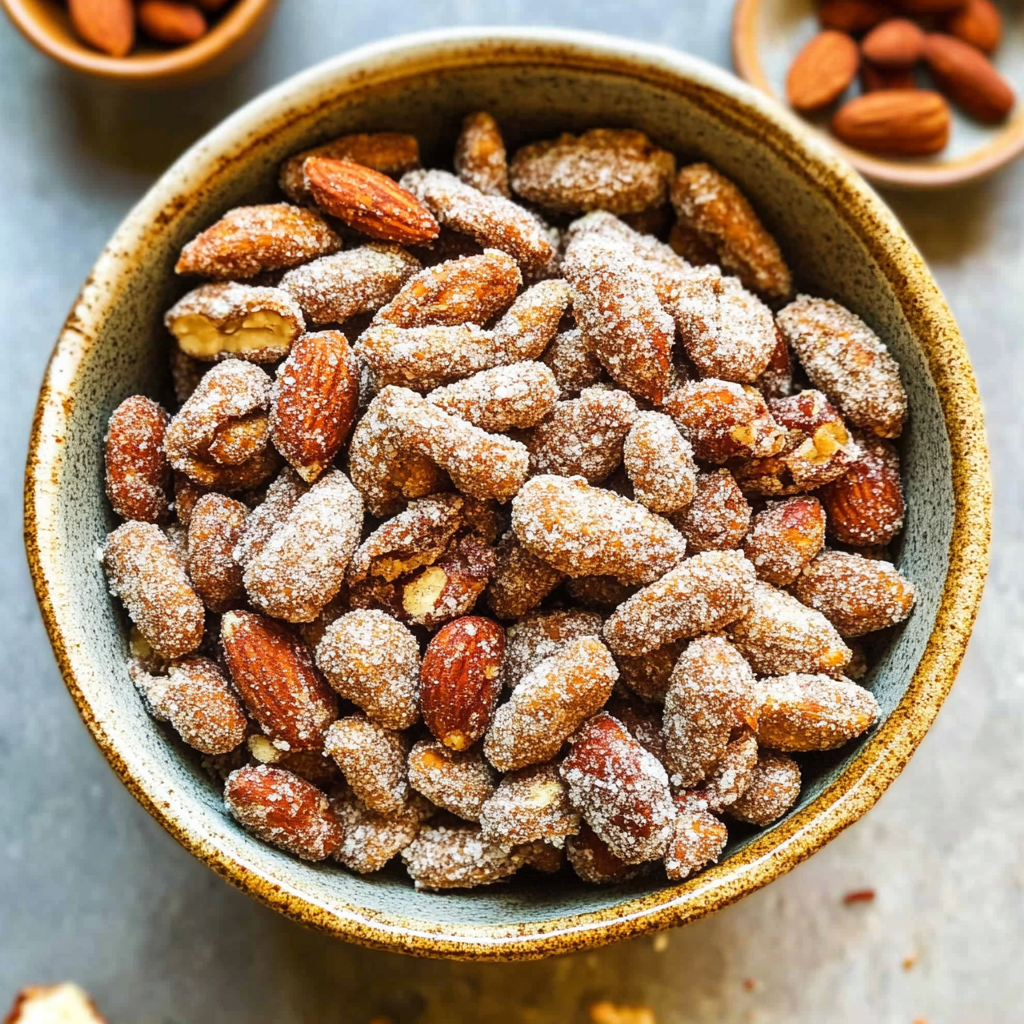 Recipe preparation for Cinnamon Sugar Roasted Nuts
