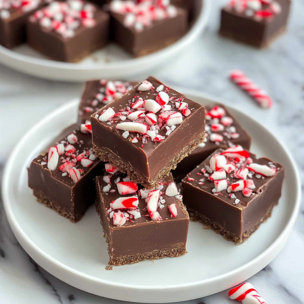 Recipe preparation for Homemade Candy Cane Fudge
