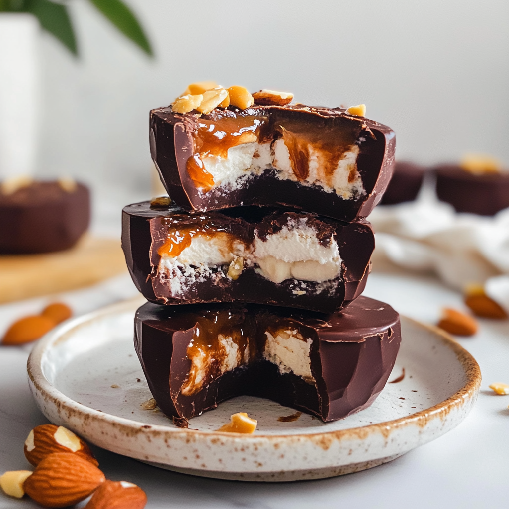 Recipe preparation for Smashed Date Chocolate Cups (Snickers and Bounty!)