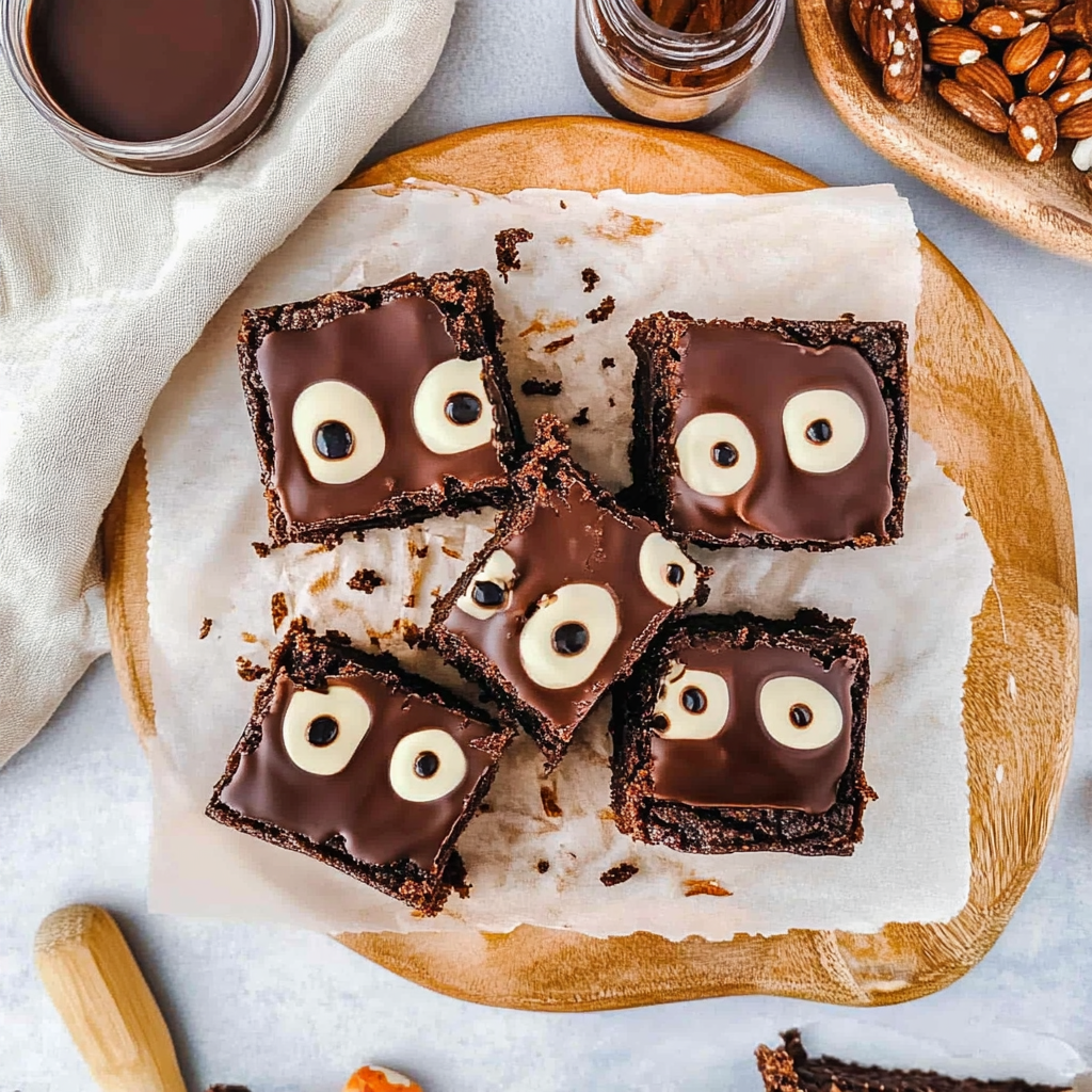 Recipe preparation for Chocolate Halloween Crispy Bars