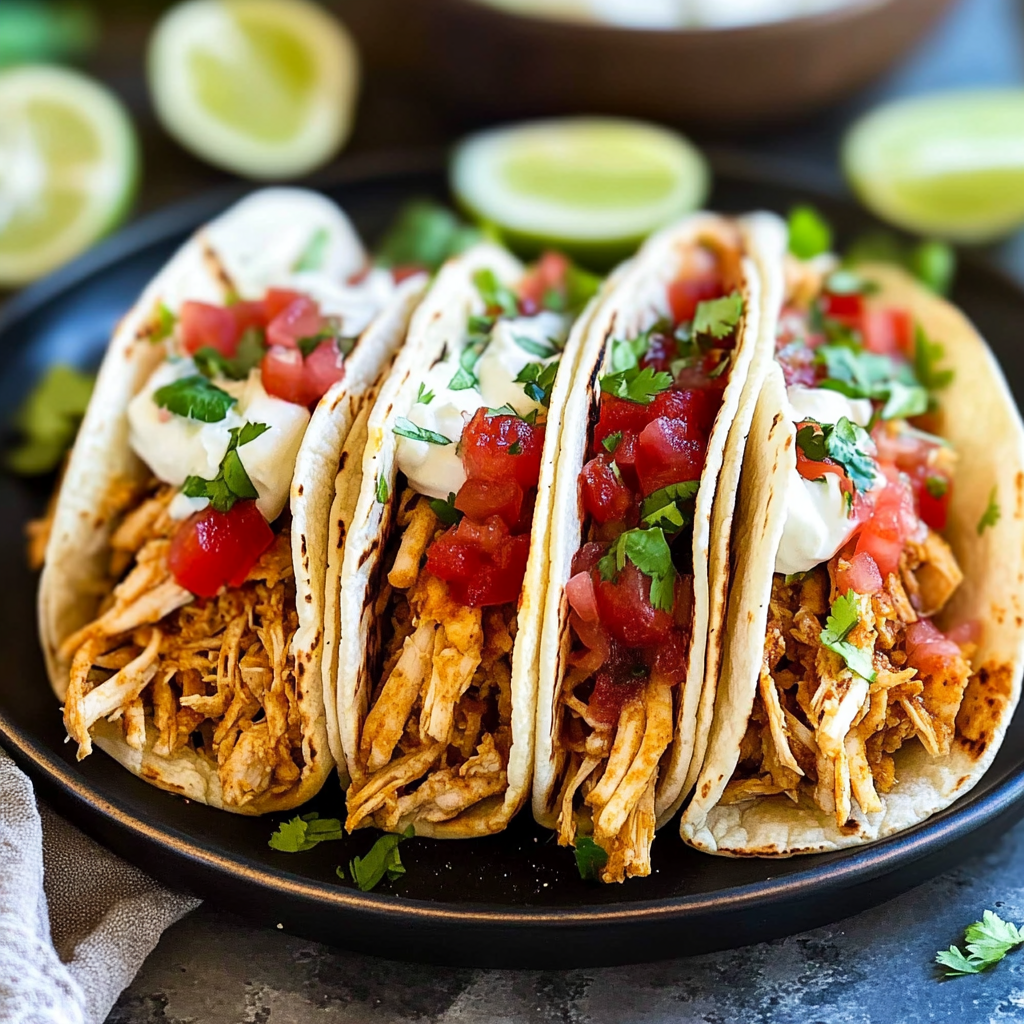 Recipe preparation for Slow Cooker Chicken Tacos