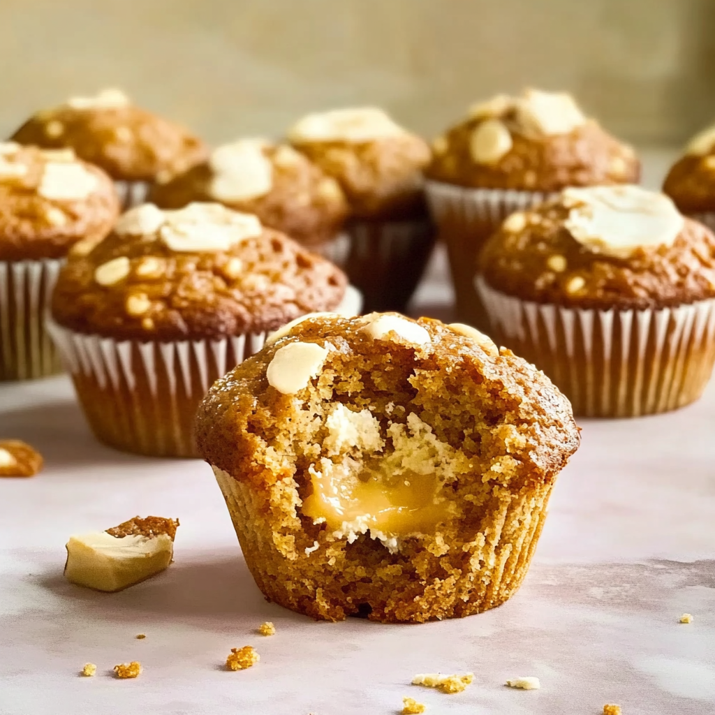 Recipe preparation for pumpkin cream cheese muffins