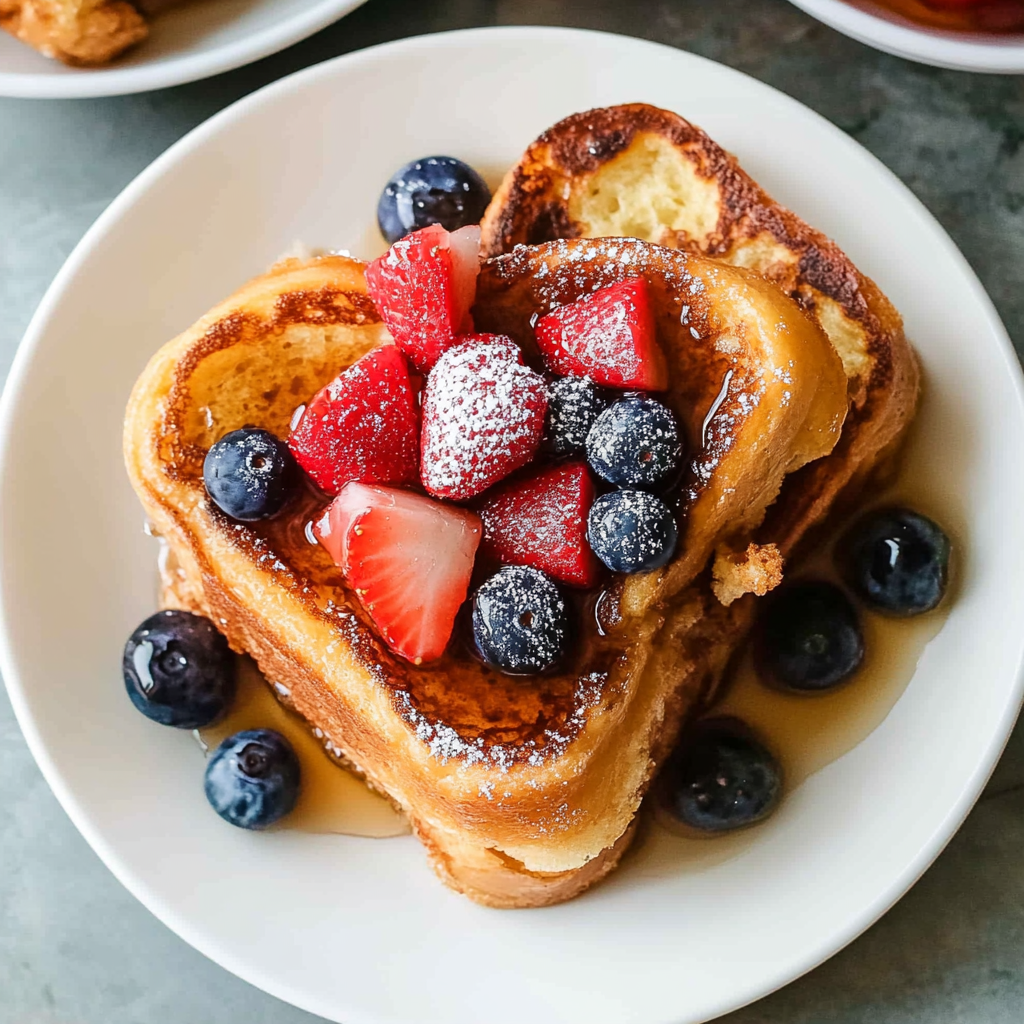 Recipe preparation for brioche french toast