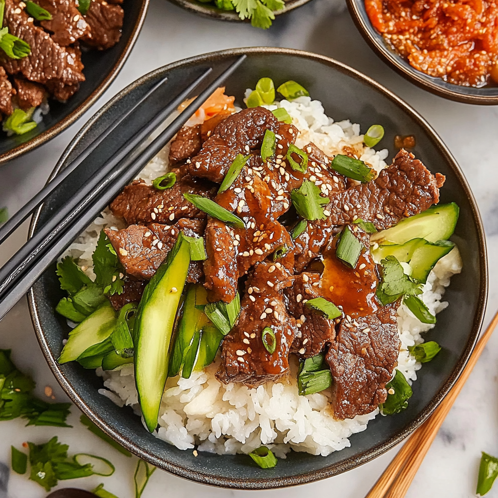Recipe preparation for korean beef bulgogi