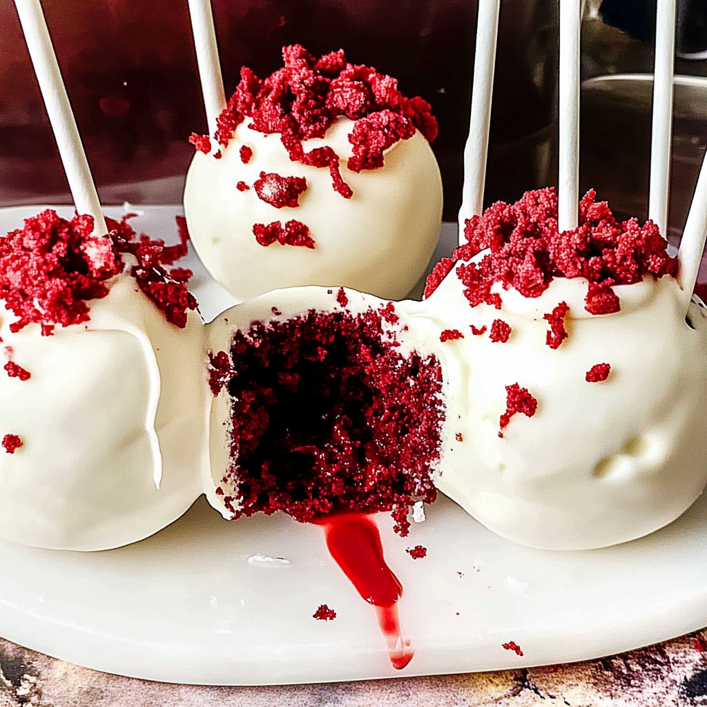Recipe preparation for red velvet cake pops