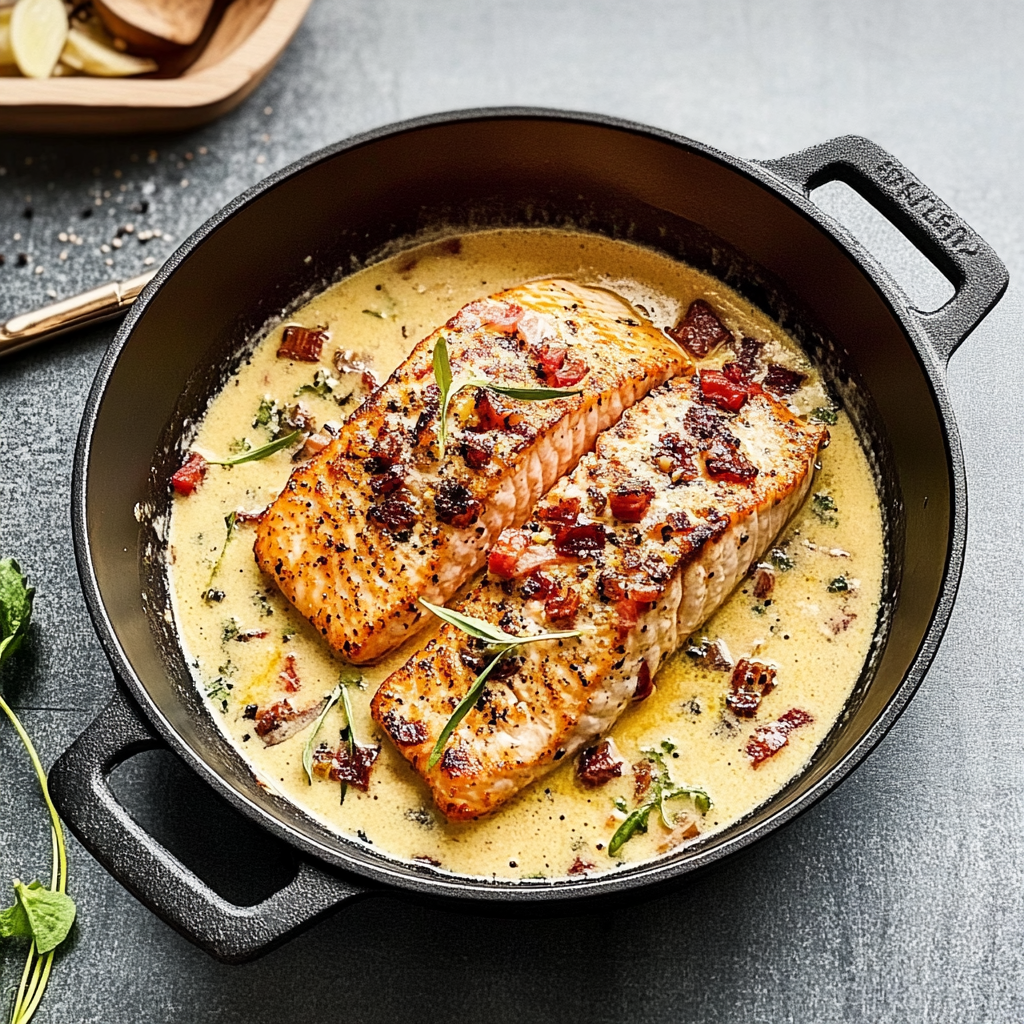 Recipe preparation for marry me salmon