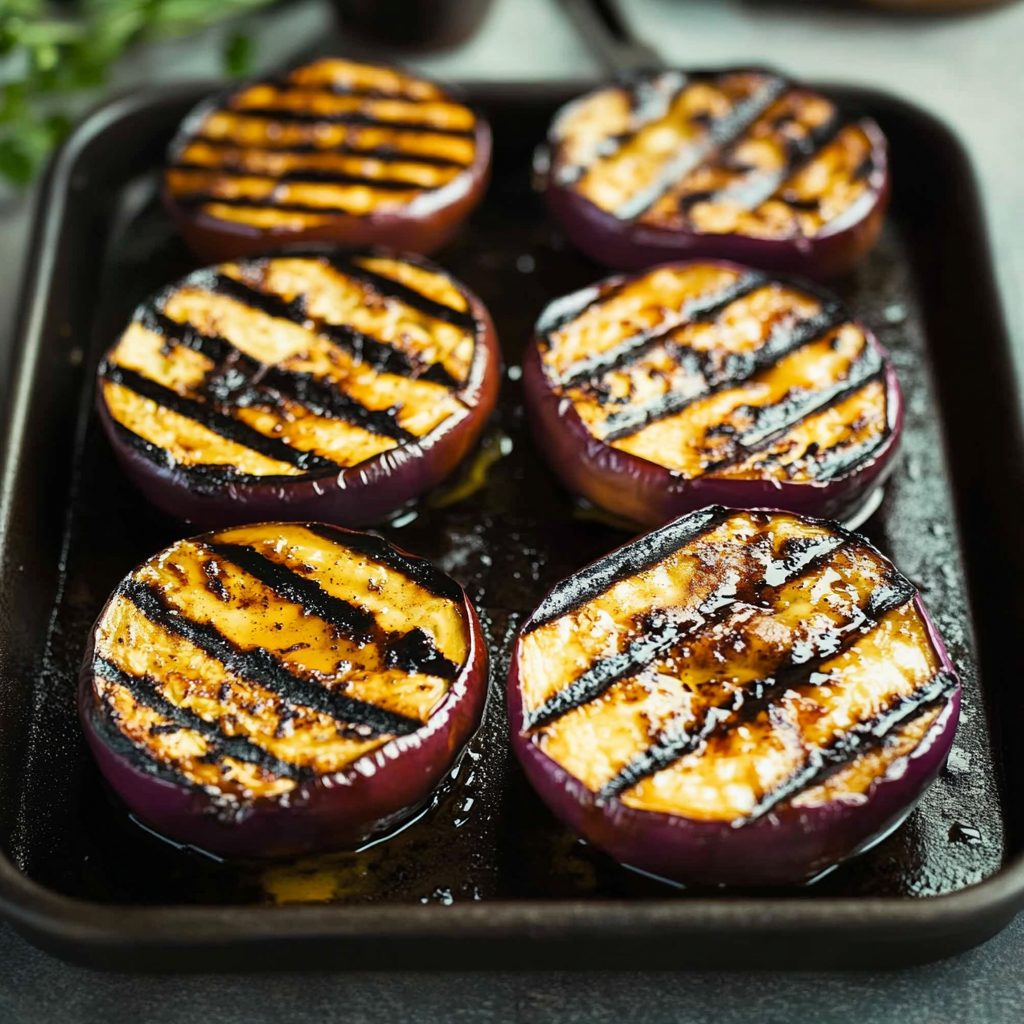 Recipe preparation for grilled eggplant