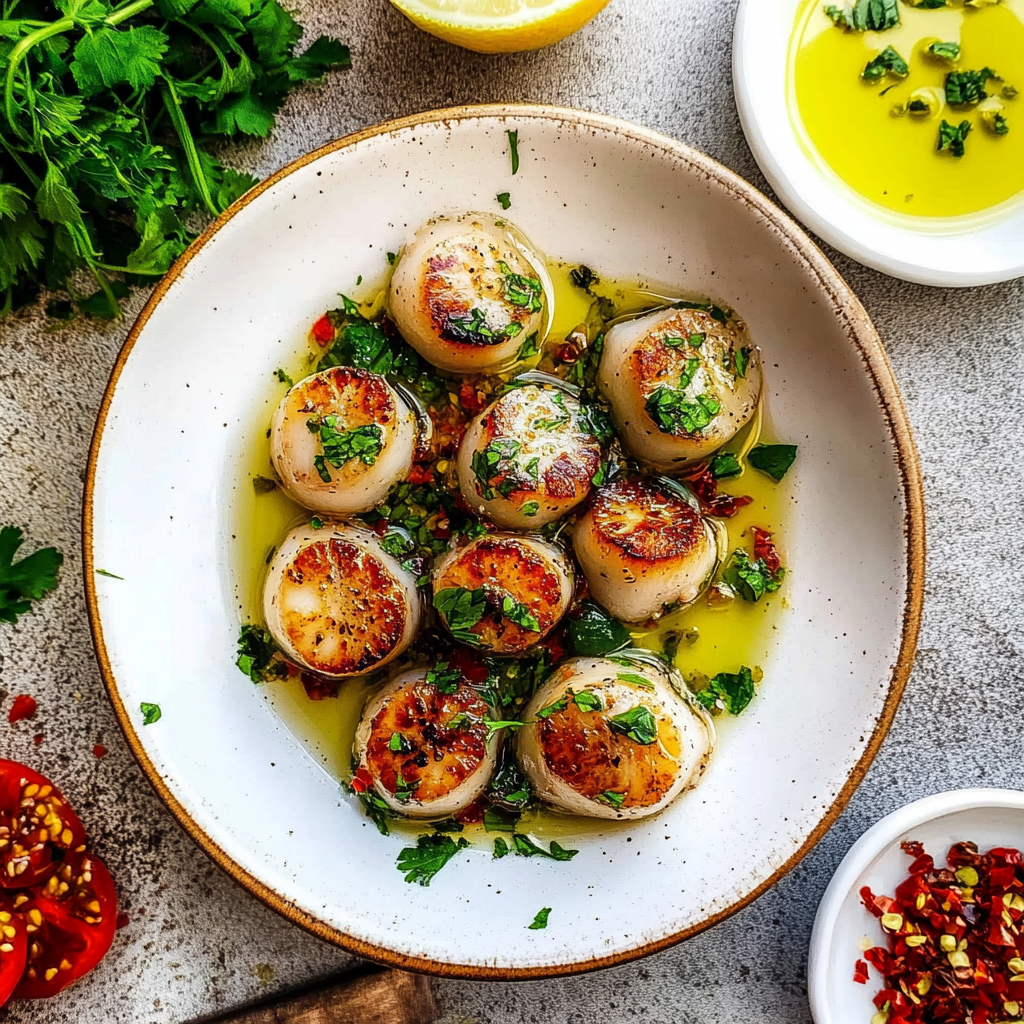 Recipe preparation for blackstone scallops