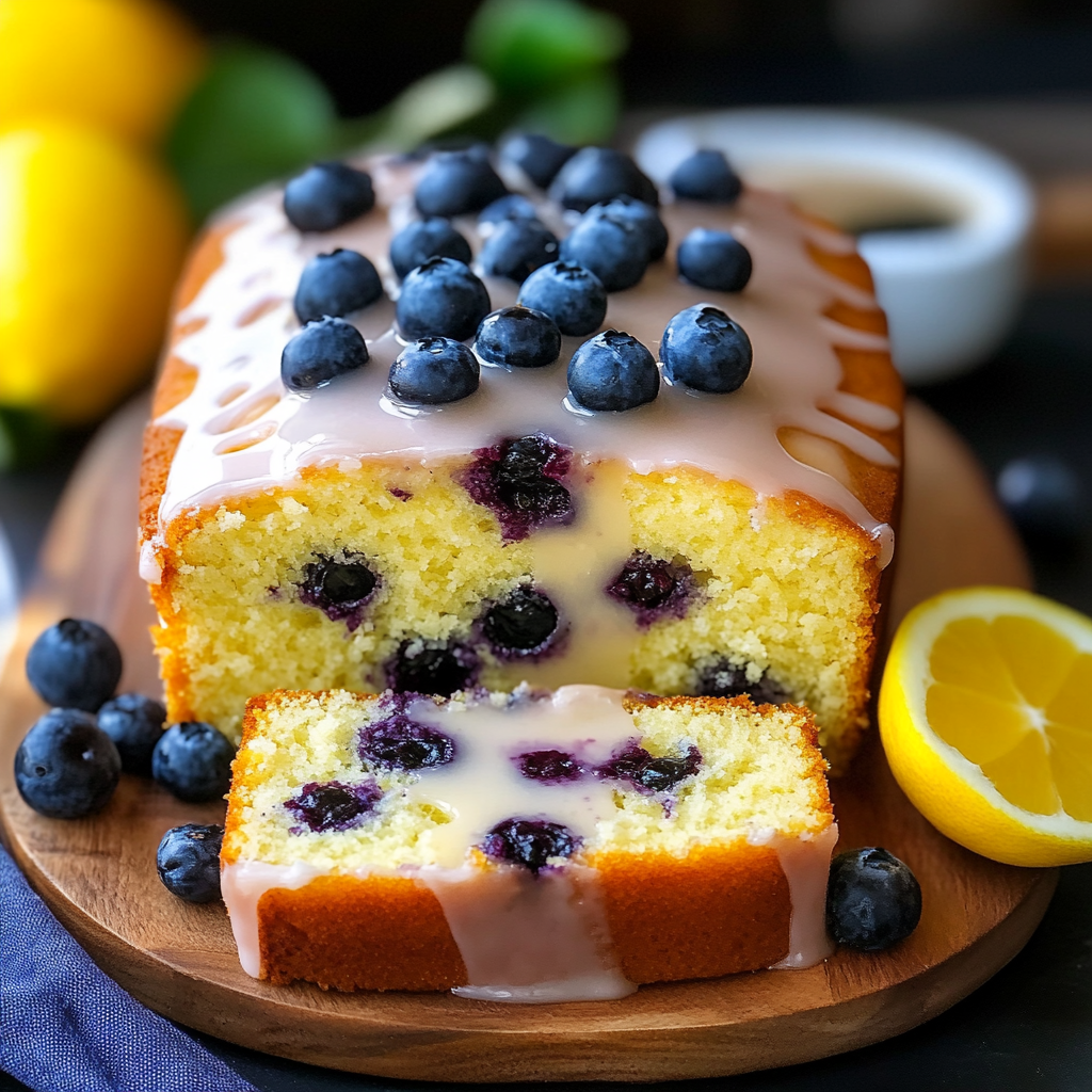 Recipe preparation for lemon blueberry yogurt cake