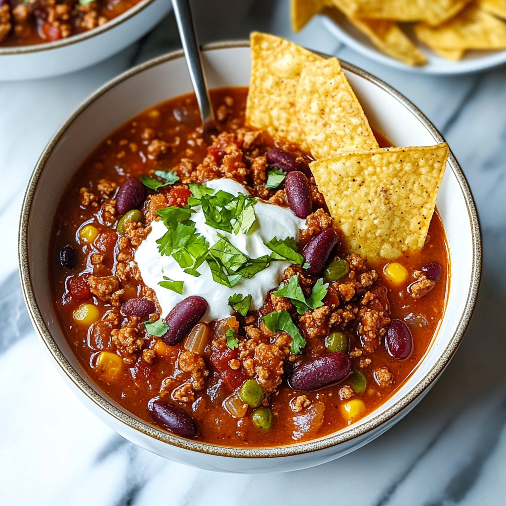 Recipe preparation for slow cooker chili