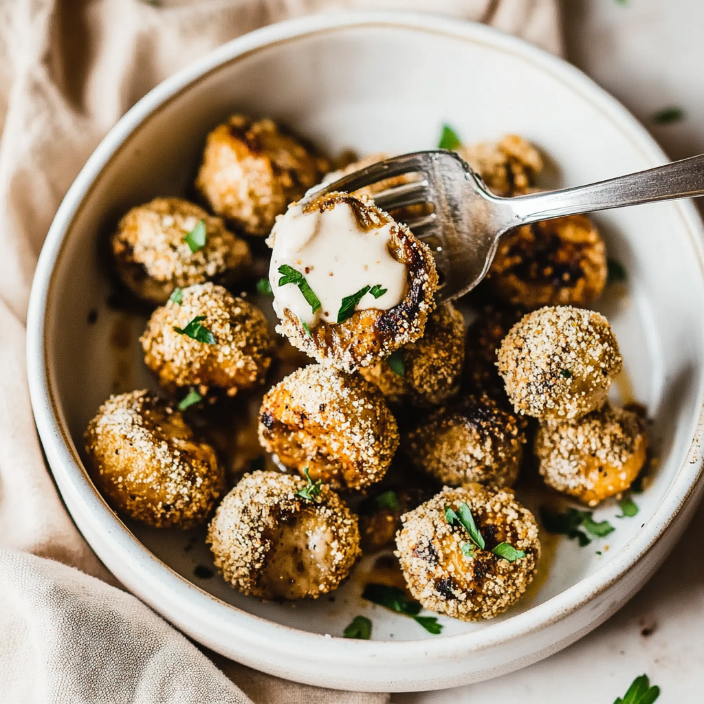 Recipe preparation for air fryer mushrooms