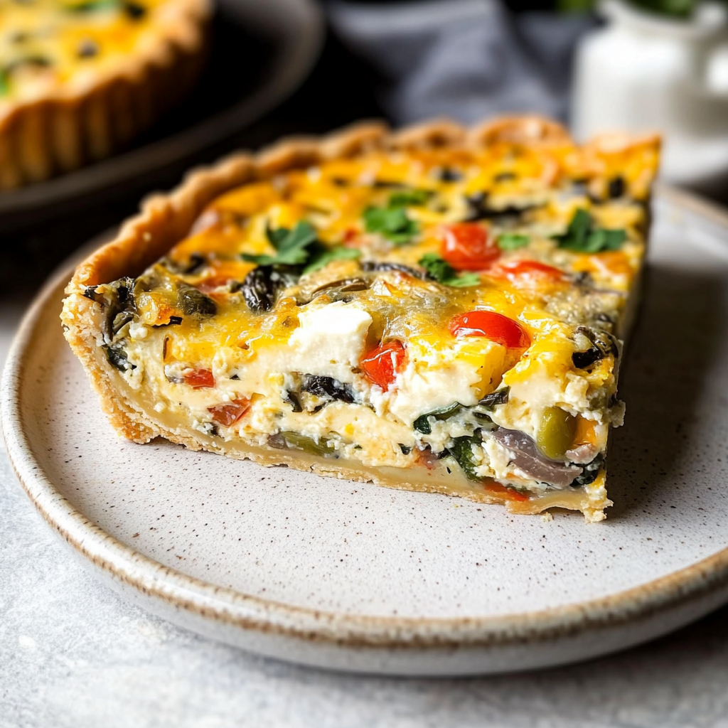 Recipe preparation for Vegetarian Quiche