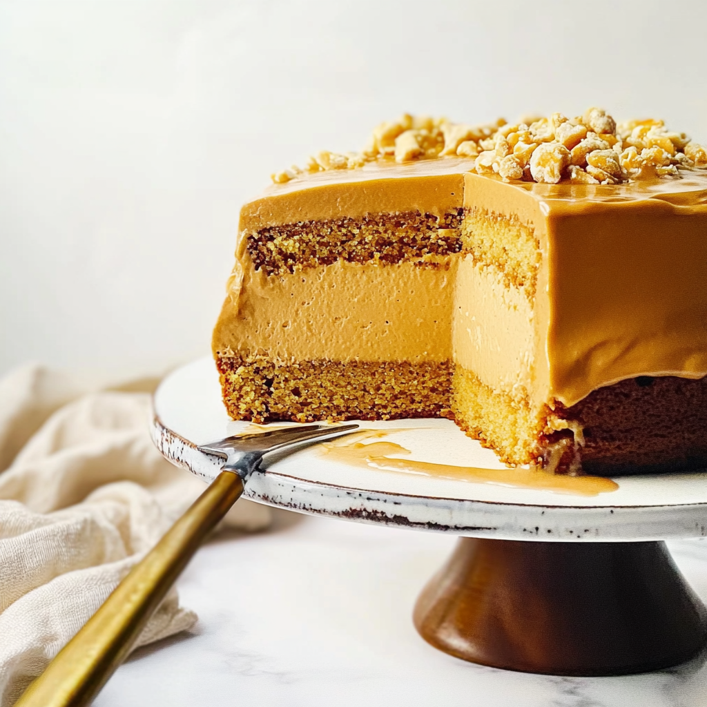 Recipe preparation for dulce de leche cake
