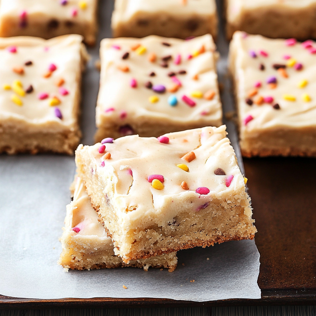 Recipe preparation for Soft Sugar Cookie Bars