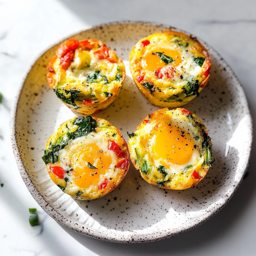 Recipe preparation for egg muffins with vegetables