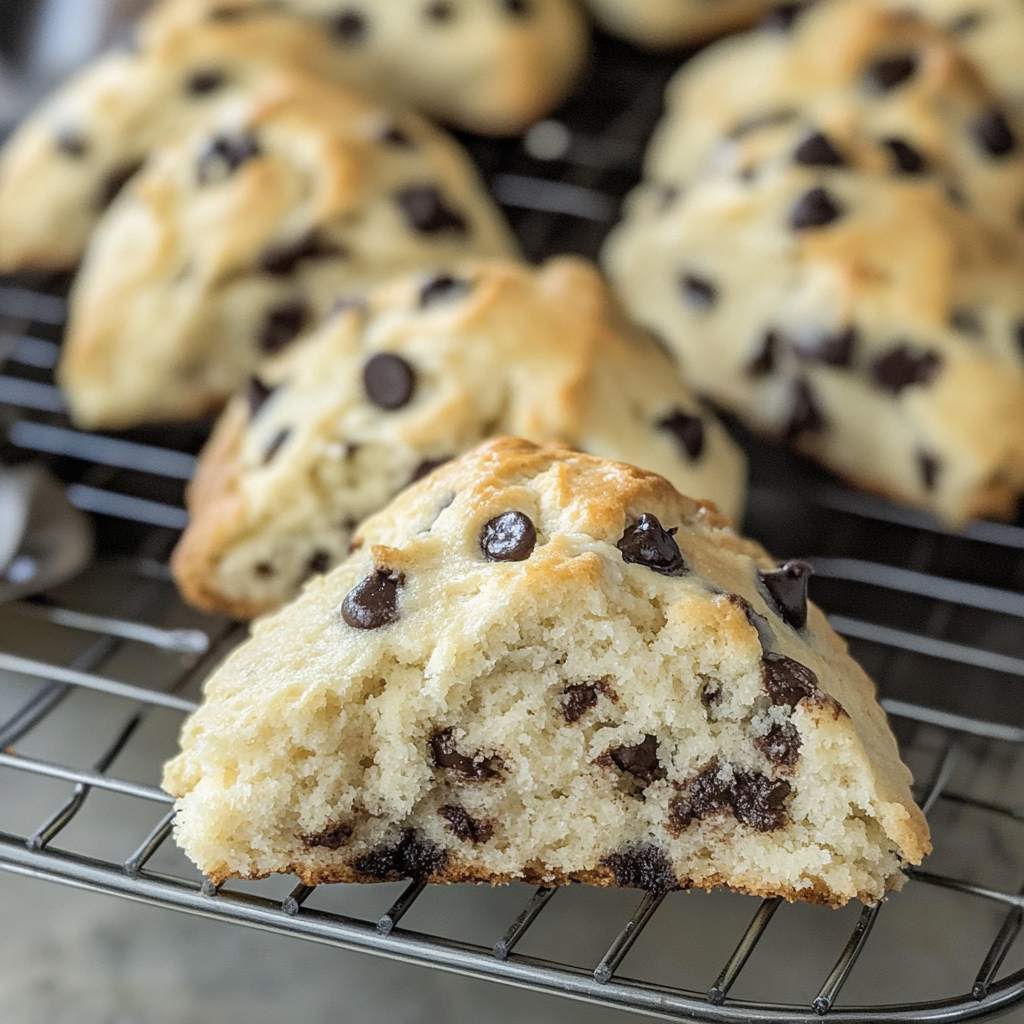 Recipe preparation for chocolate chip scones
