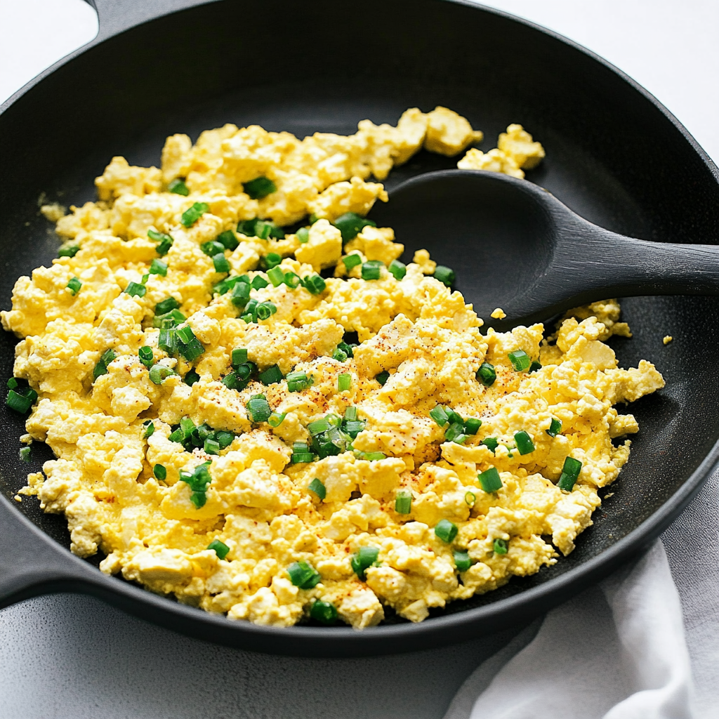 Recipe preparation for simple tofu scramble