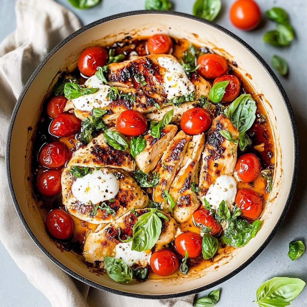 Recipe preparation for caprese chicken