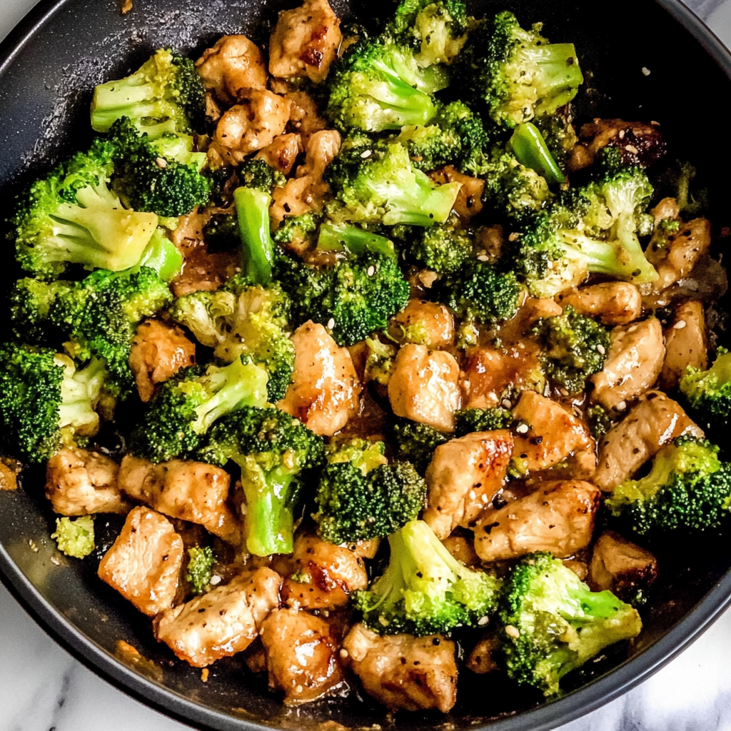 Recipe preparation for garlic butter chicken broccoli
