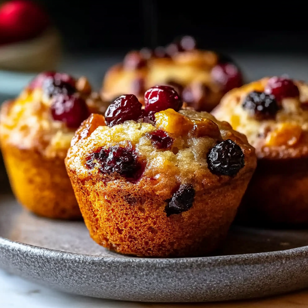 Recipe preparation for mini fruit cake muffins
