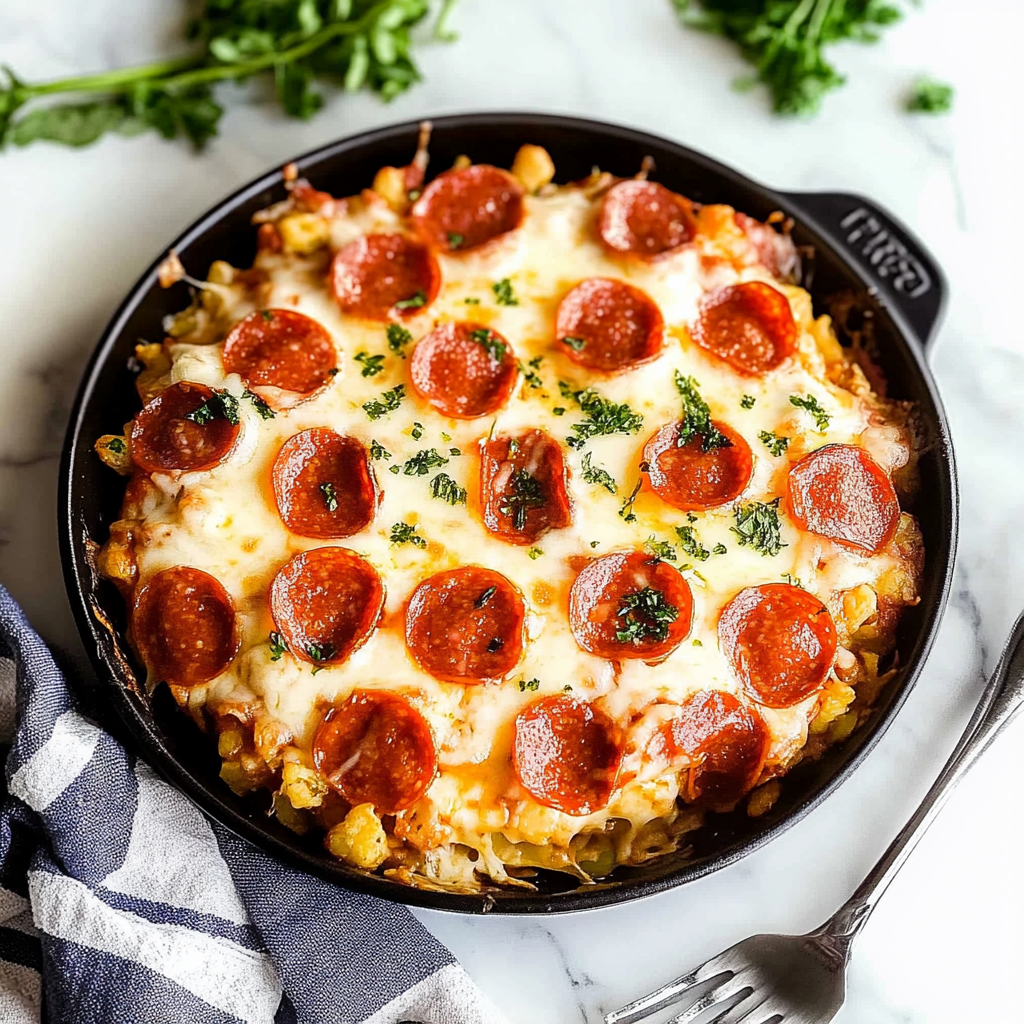 Recipe preparation for pizza casserole